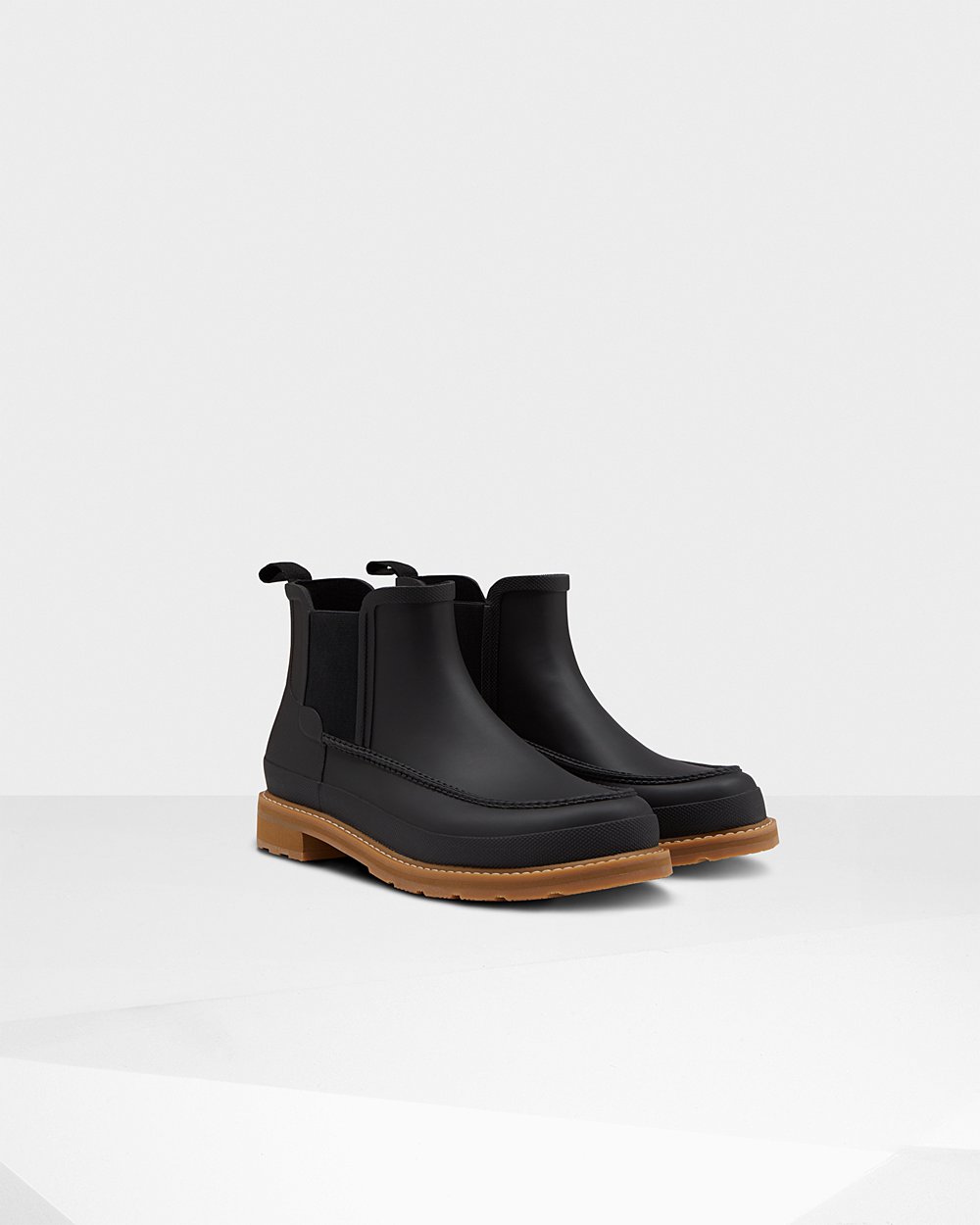 Chelsea Boots Heren - Hunter Original Moc Toe - Zwart - 05ADYFVUB